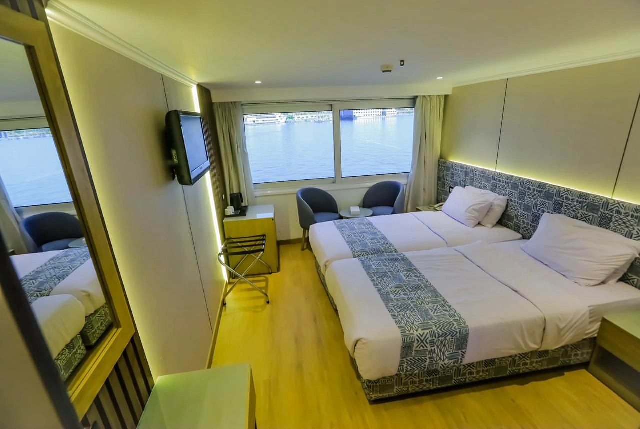 Cabin aboard the MS Nile Palace Cruise Nile cruise